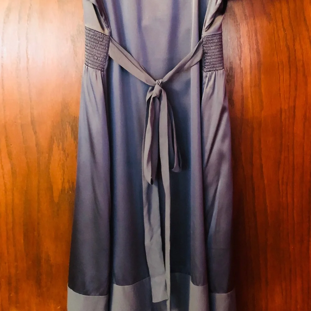 BCBGMazAzaria Soft Blue Silk Dress - Picture 2 of 4